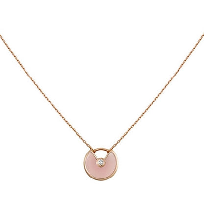 [Dawnora Jewelry]AMULETTE ROSE GOLD PINK MOP NECKLACE
