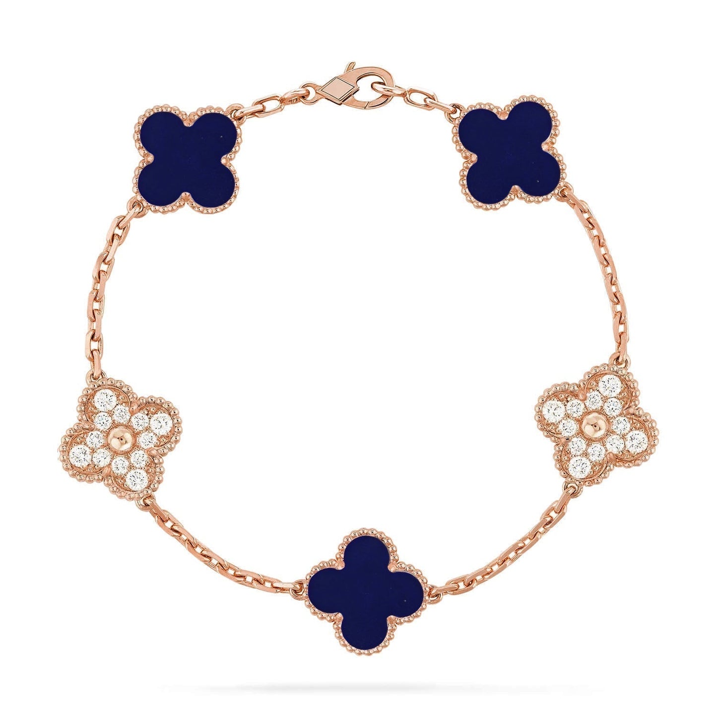 [Dawnora Jewelry]CLOVER 5 MOTIF LAPIS LAZULI BRACELET COLLECTION