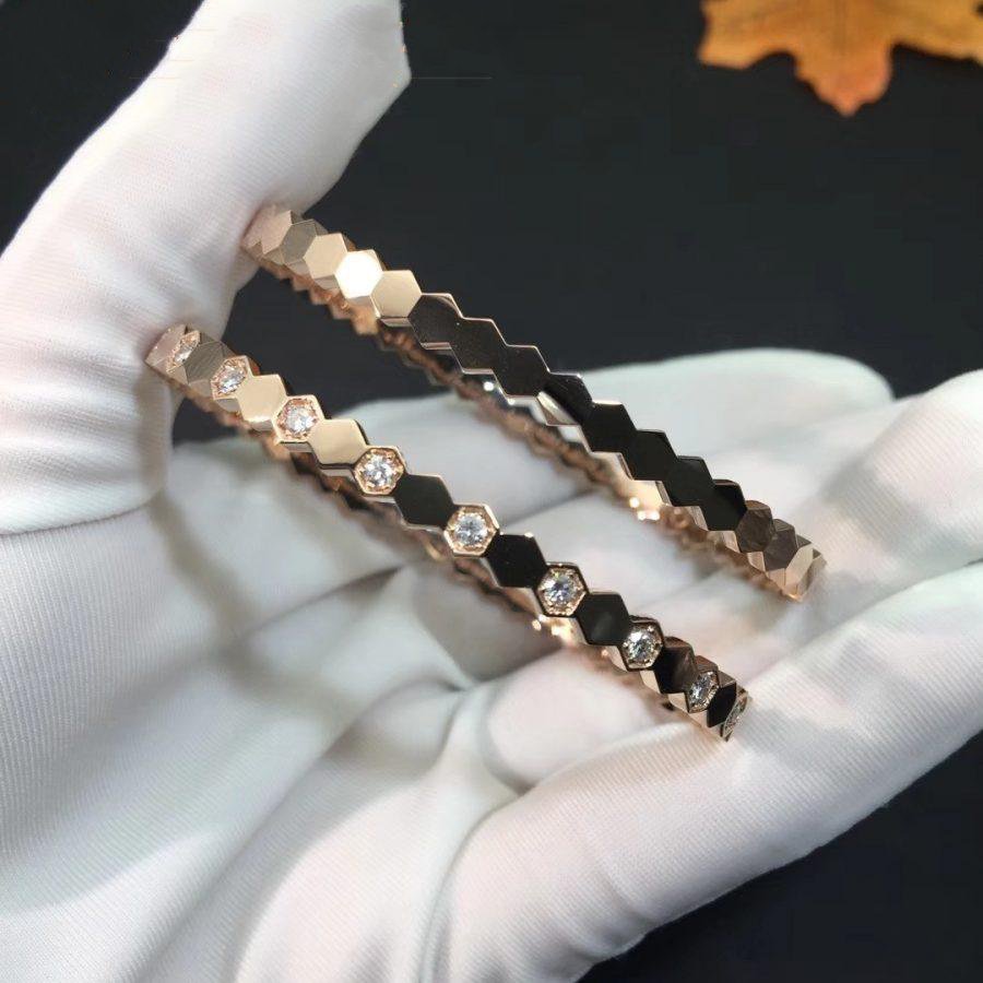 [Dawnora Jewelry]BEE LOVE PINK GOLD DIAMOND BRACELET
