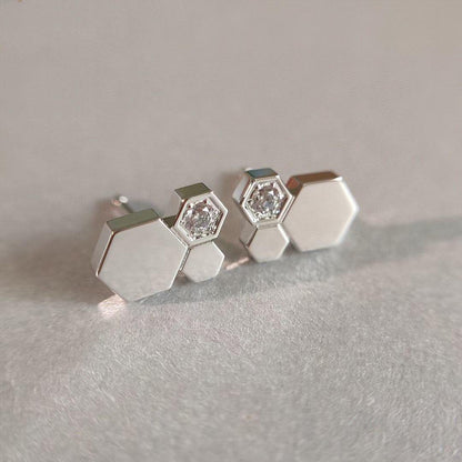 [Dawnora Jewelry]BEE LOVE SILVER DIAMOND EARRINGS