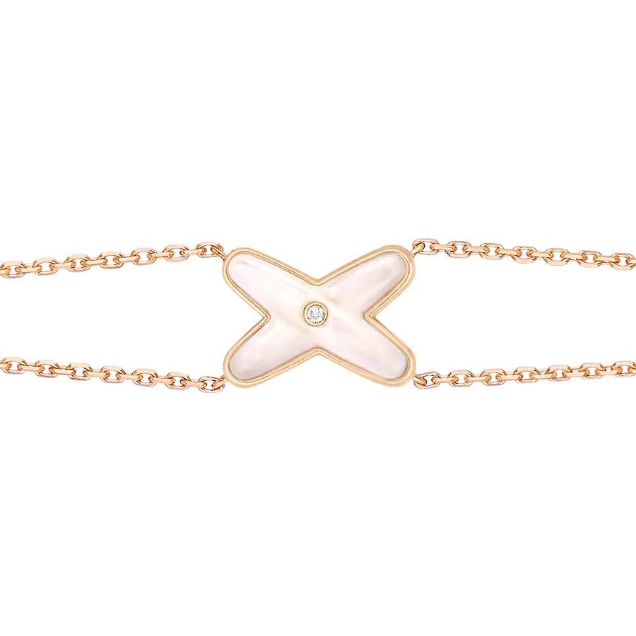 [Dawnora Jewelry]JEUX BRACELET WHITE MOP PINK GOLD 1 DIAMOND