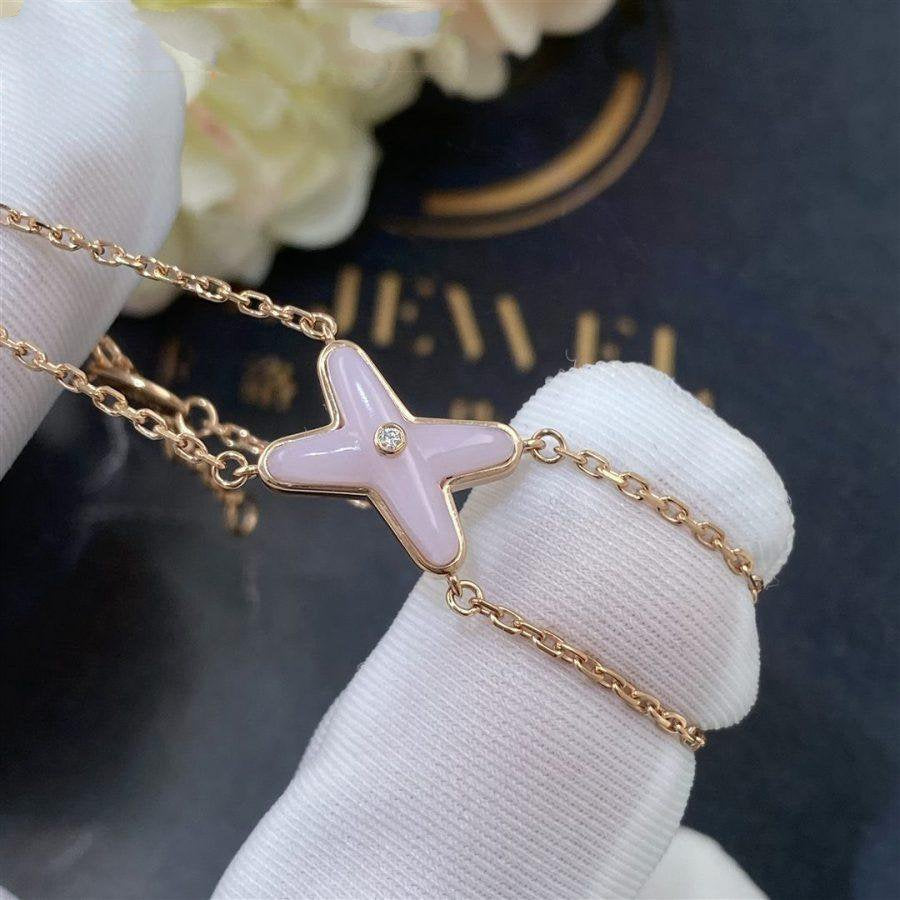 [Dawnora Jewelry]JEUX BRACELET PINK MOP PINK GOLD 1 DIAMOND
