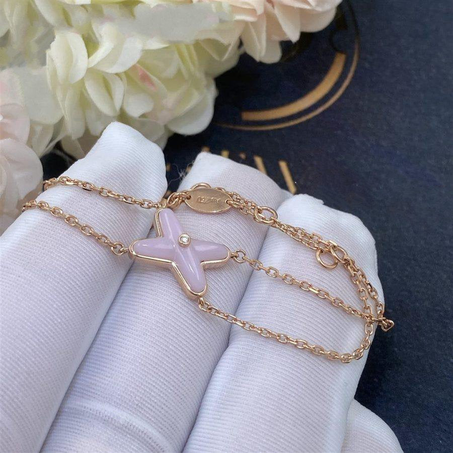 [Dawnora Jewelry]JEUX BRACELET PINK MOP PINK GOLD 1 DIAMOND