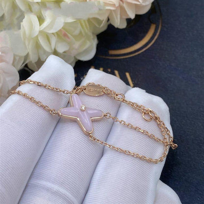 [Dawnora Jewelry]JEUX BRACELET PINK MOP PINK GOLD 1 DIAMOND