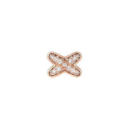[Dawnora Jewelry]JEUX DE PINK GOLD DIAMOND EARRINGS