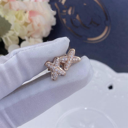 [Dawnora Jewelry]JEUX DE PINK GOLD DIAMOND EARRINGS
