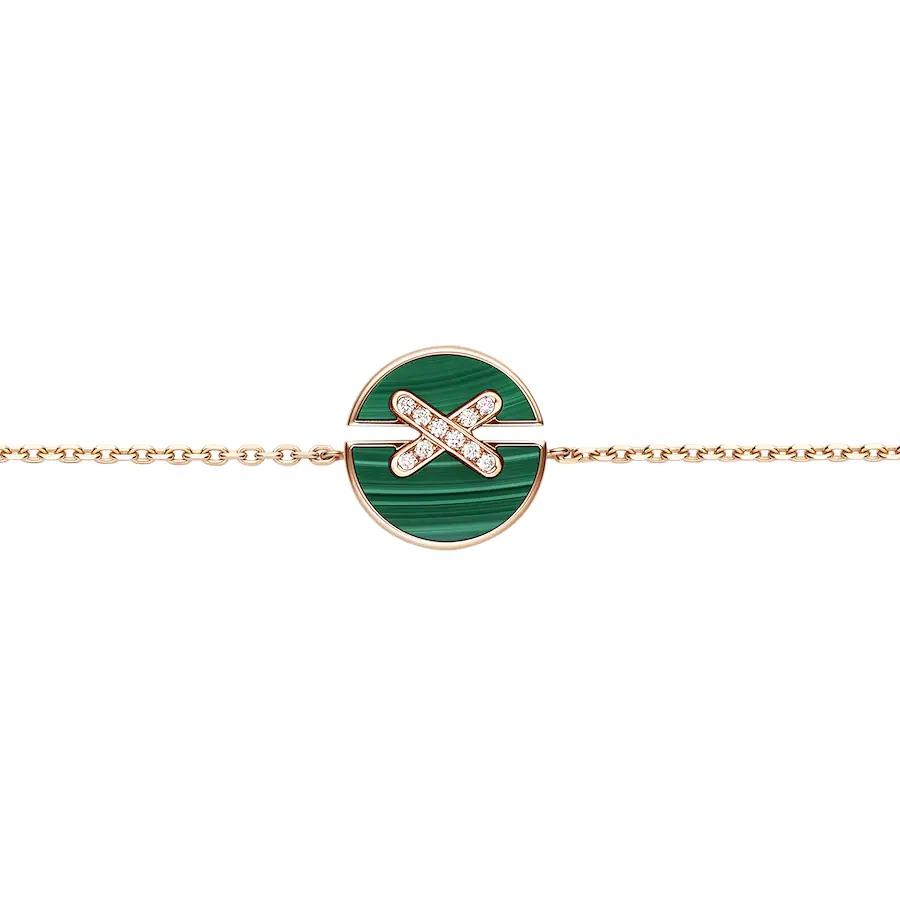 [Dawnora Jewelry]JEUX DE BRACELET MALACHITE PINK GOLD DIAMONDS