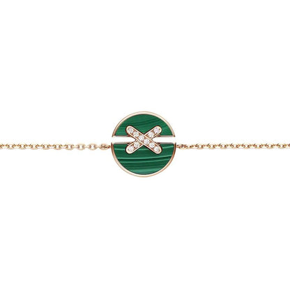 [Dawnora Jewelry]JEUX DE BRACELET MALACHITE PINK GOLD DIAMONDS