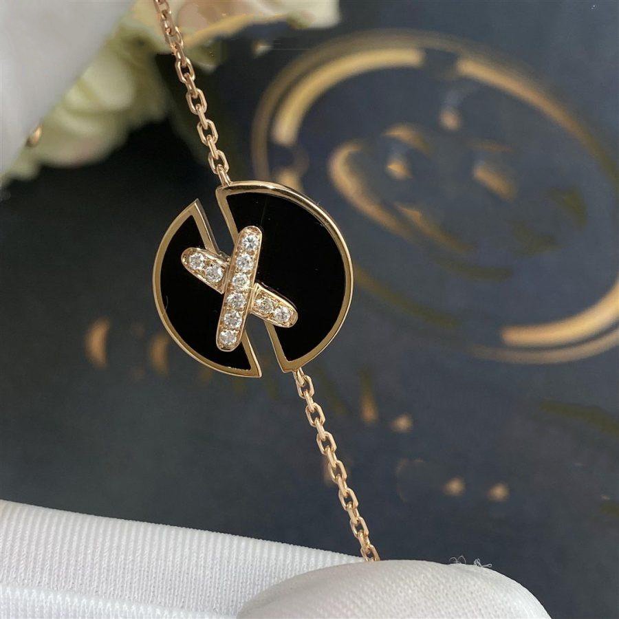 [Dawnora Jewelry]JEUX DE BRACELET ONYX PINK GOLD DIAMOND