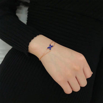 [Dawnora Jewelry]Hollow Design Four-Leaf Clover Flower Shape Ring