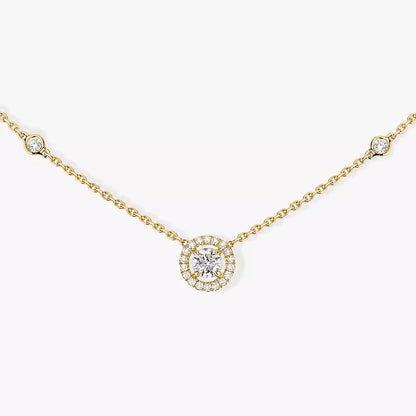 [Dawnora Jewelry]Diamond Necklace 0,20ct Brilliant Shape Joy