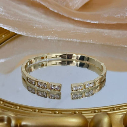 [Dawnora Jewelry]LOVE DIAMOND OPEN  BRACELET