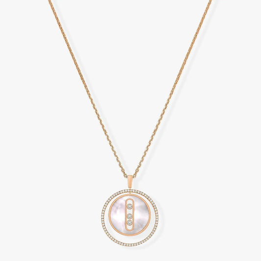 [Dawnora Jewelry]LUCKY MOVE MM NACRE BLANCHE DIAMOND NECKLACE
