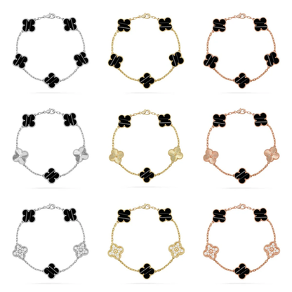 [Dawnora Jewelry] CLOVER 5 MOTIF PULSAR STONE BRACELET COLLECTION