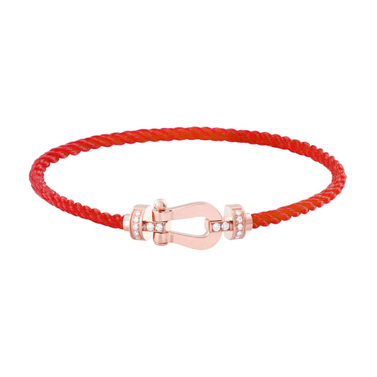 [Dawnora Jewelry]FORCE 10 HALF DIAMOND PINK GOLD RED CORDERI LARGE AND MEDIUM MODEL
