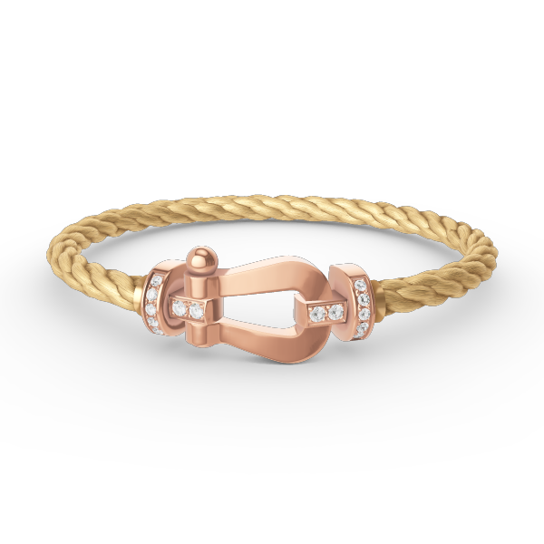 [Dawnora Jewelry]FORCE LARGE HORSESHOE HALF DIAMOND BRACELET ROSE GOLD
