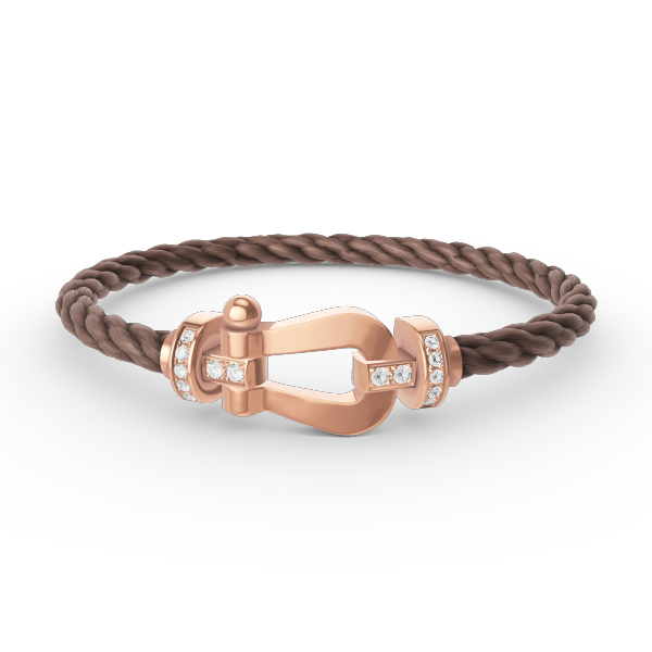 [Dawnora Jewelry]FORCE LARGE HORSESHOE HALF DIAMOND BRACELET ROSE GOLD