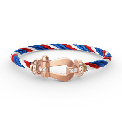 [Dawnora Jewelry]FORCE LARGE HORSESHOE HALF DIAMOND BRACELET ROSE GOLD
