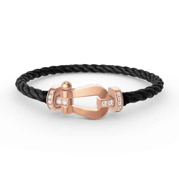 [Dawnora Jewelry]FORCE LARGE HORSESHOE HALF DIAMOND BRACELET ROSE GOLD