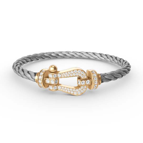 [Dawnora Jewelry]FORCE LARGE HORSESHOE FULL DIAMOND BRACELET GOLD