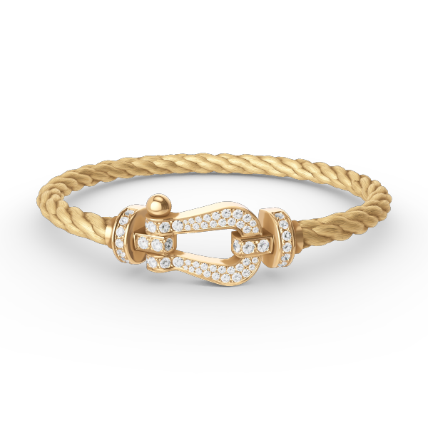 [Dawnora Jewelry]FORCE LARGE HORSESHOE FULL DIAMOND BRACELET GOLD