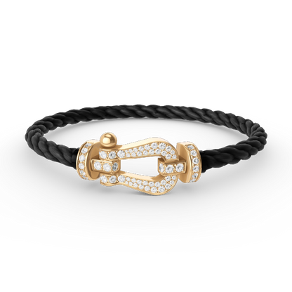 [Dawnora Jewelry]FORCE LARGE HORSESHOE FULL DIAMOND BRACELET GOLD