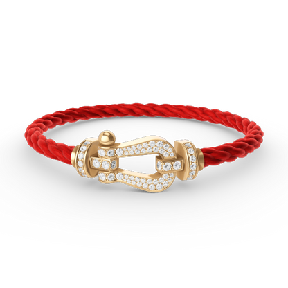 [Dawnora Jewelry]FORCE LARGE HORSESHOE FULL DIAMOND BRACELET GOLD
