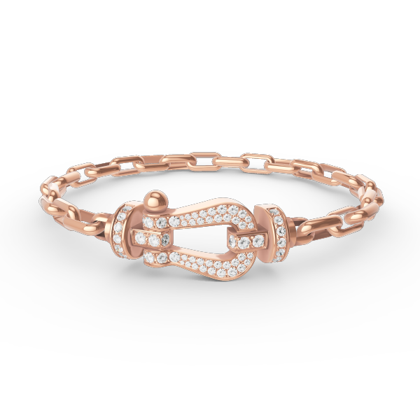 [Dawnora Jewelry]FORCE LARGE HORSESHOE CLASP  METAL BRACELET