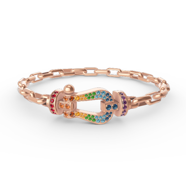 [Dawnora Jewelry]FORCE LARGE HORSESHOE CLASP  METAL BRACELET
