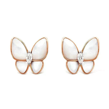 [Dawnora Jewelry]BUTTERFLY MOP DIAMOND EARRINGS