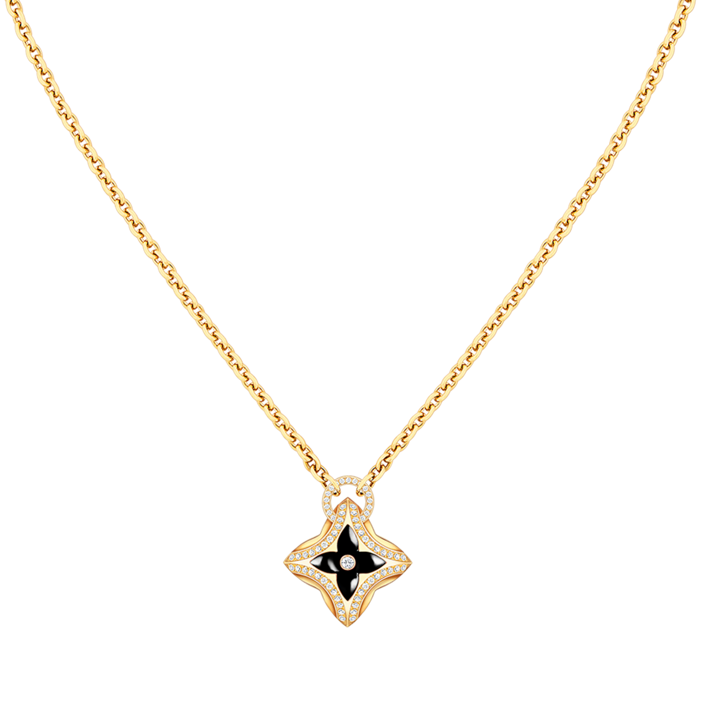[Dawnora Jewelry]STAR PEDANT PINK GOLD DIAMOND NECKLACE
