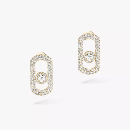 [Dawnora Jewelry]So Move Pave_-Set Diamond Earrings in Silver