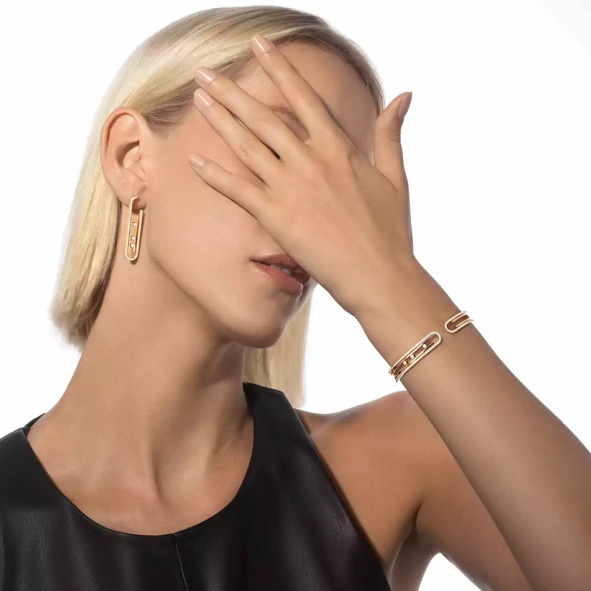 [Dawnora Jewelry]Diamond Pendant Earrings Move 10Th