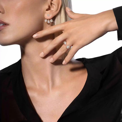[Dawnora Jewelry] My Twin Trio  Diamond Earrings