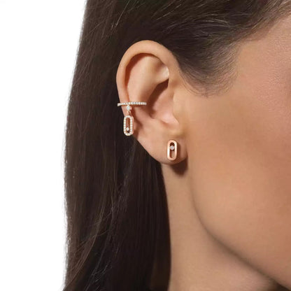 [Dawnora Jewelry]Move Uno Diamond Stud Earrings