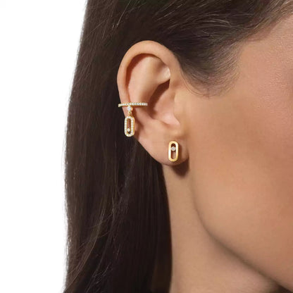 [Dawnora Jewelry]Move Uno Diamond Stud Earrings