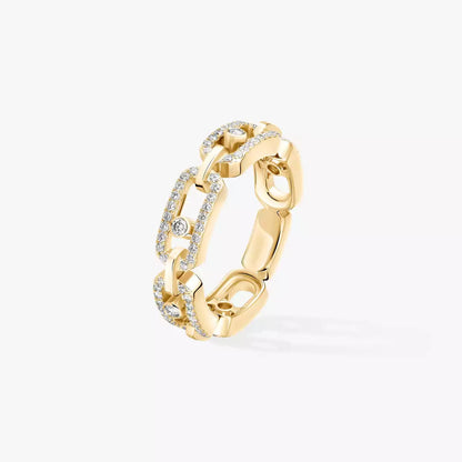 [Dawnora Jewelry]Move Link Pave_-Set Diamond Ring