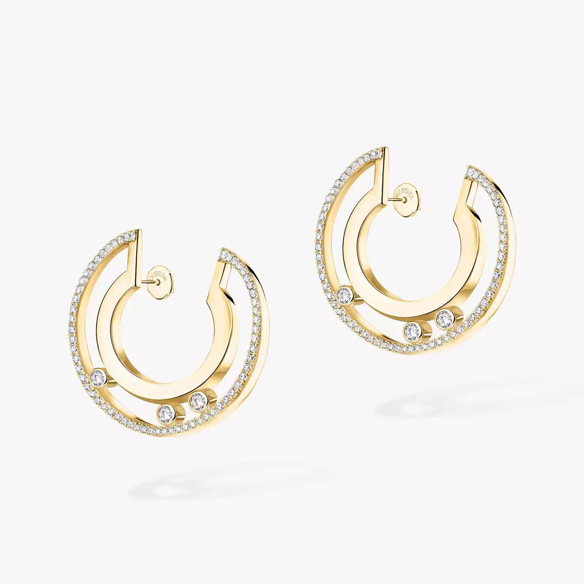 [Dawnora Jewelry]Move Romane Small Diamond Hoop Earrings