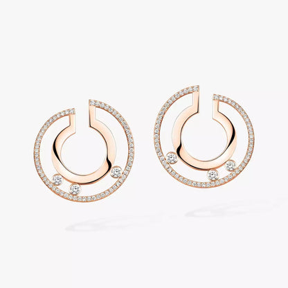 [Dawnora Jewelry]Move Romane Small Diamond Hoop Earrings