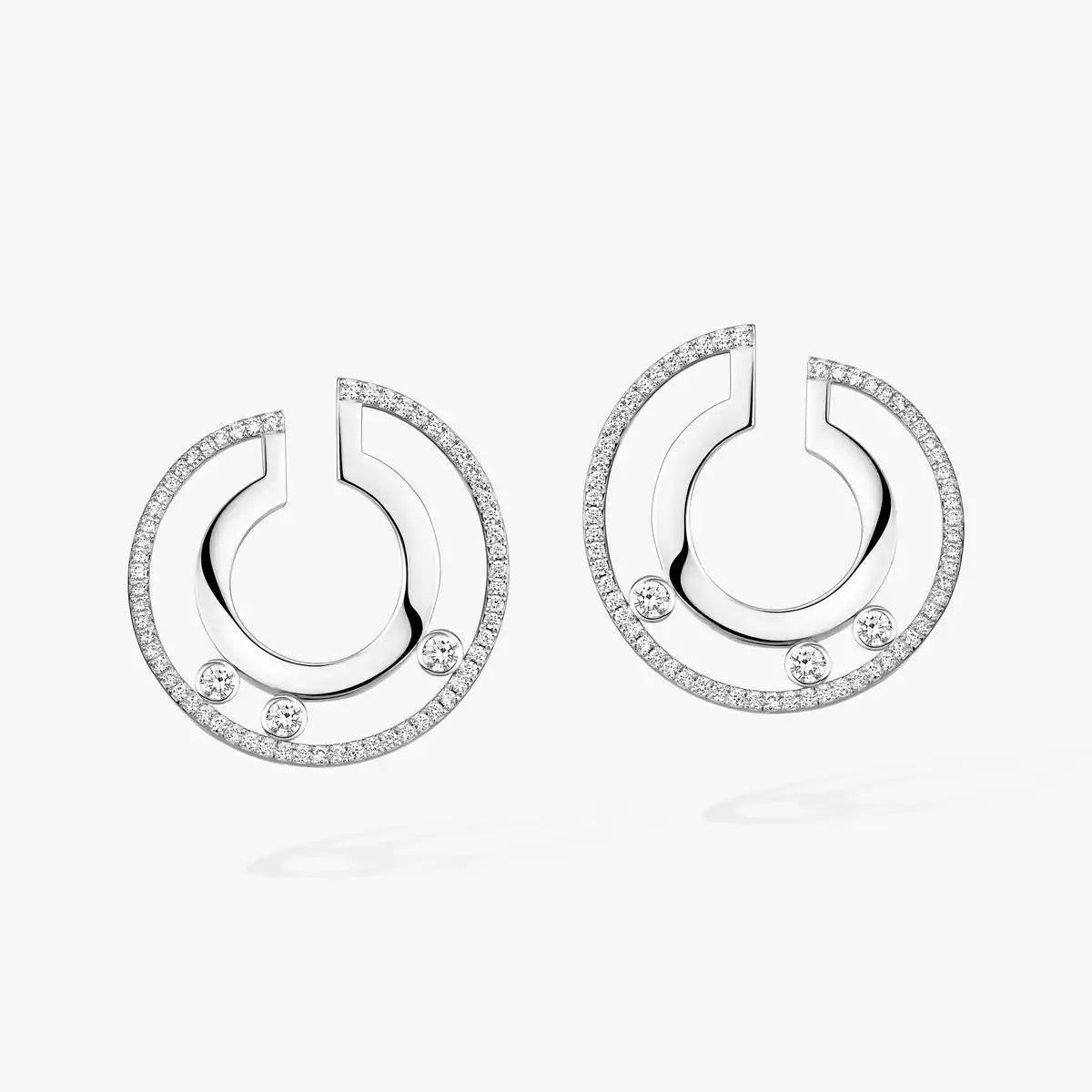 [Dawnora Jewelry]Move Romane Small Diamond Hoop Earrings