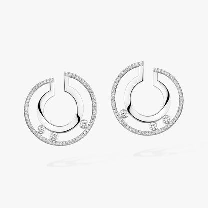 [Dawnora Jewelry]Move Romane Small Diamond Hoop Earrings