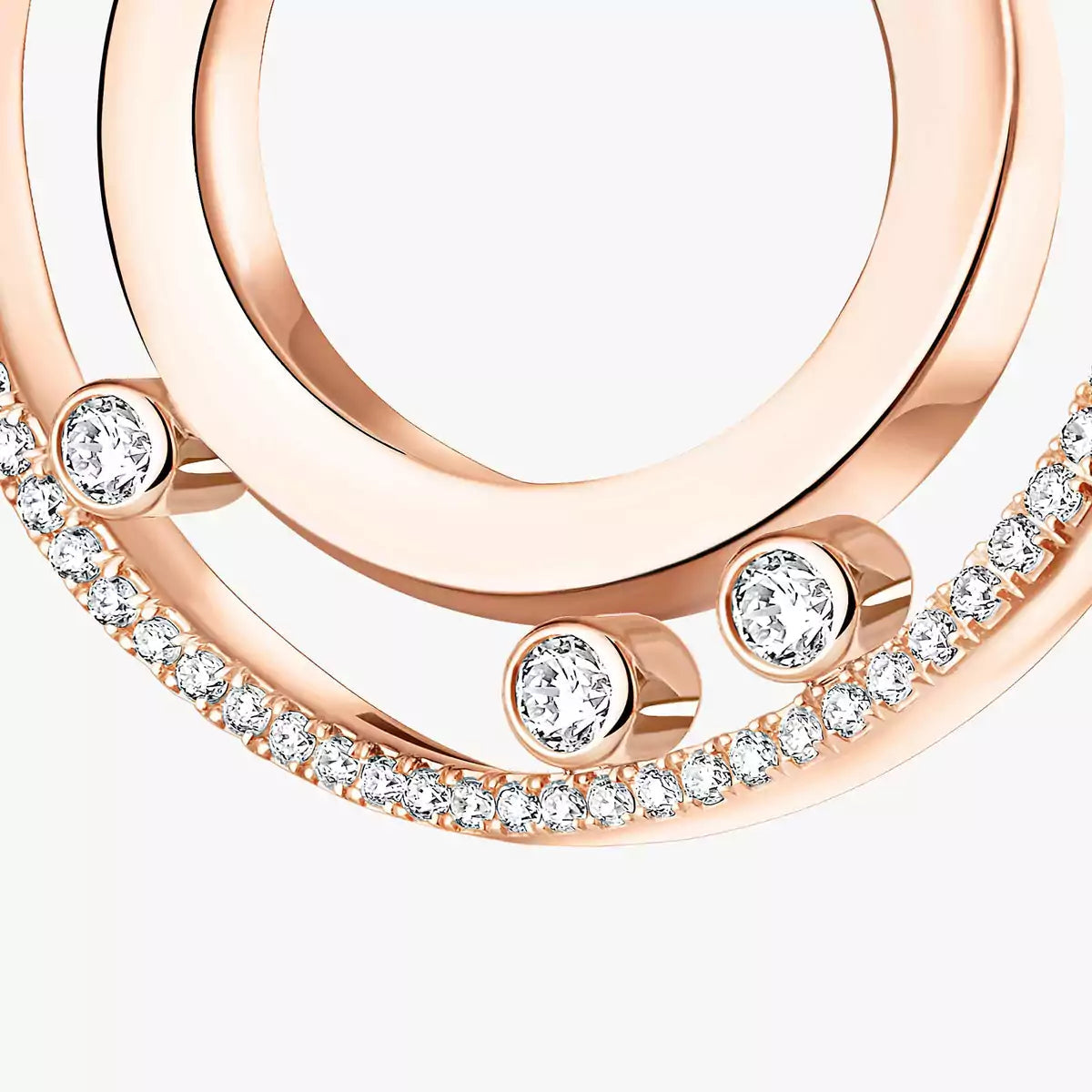[Dawnora Jewelry]Move Romane Small Diamond Hoop Earrings