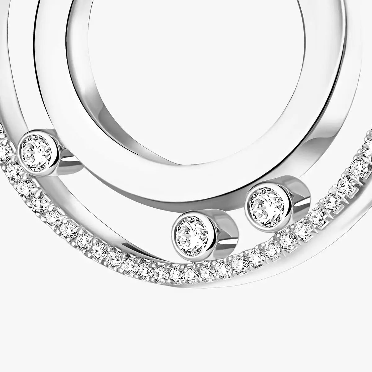 [Dawnora Jewelry]Move Romane Small Diamond Hoop Earrings