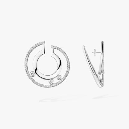 [Dawnora Jewelry]Move Romane Small Diamond Hoop Earrings