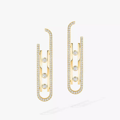 [Dawnora Jewelry]Diamond Pendant Earrings Move 10Th