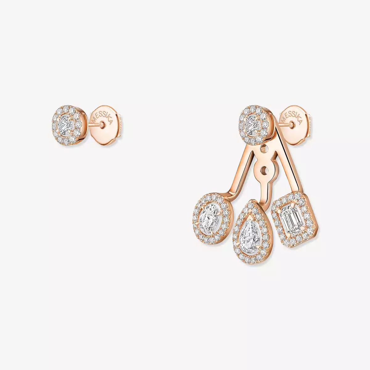 [Dawnora Jewelry] My Twin Trio  Diamond Earrings