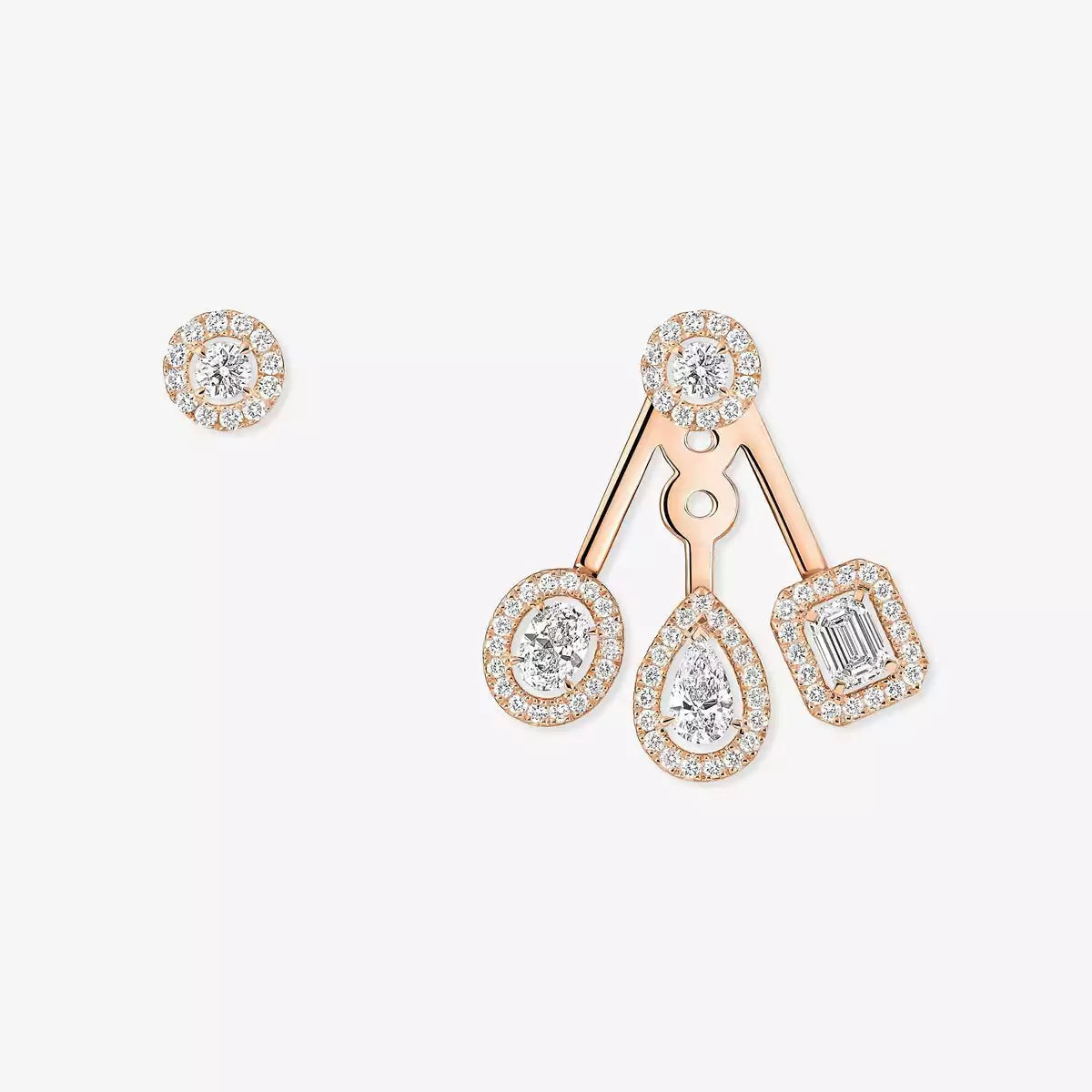 [Dawnora Jewelry] My Twin Trio  Diamond Earrings