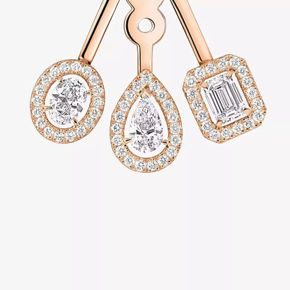 [Dawnora Jewelry] My Twin Trio  Diamond Earrings