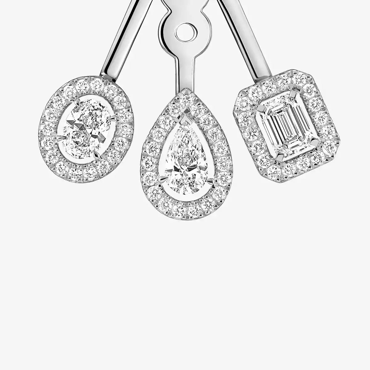 [Dawnora Jewelry] My Twin Trio  Diamond Earrings
