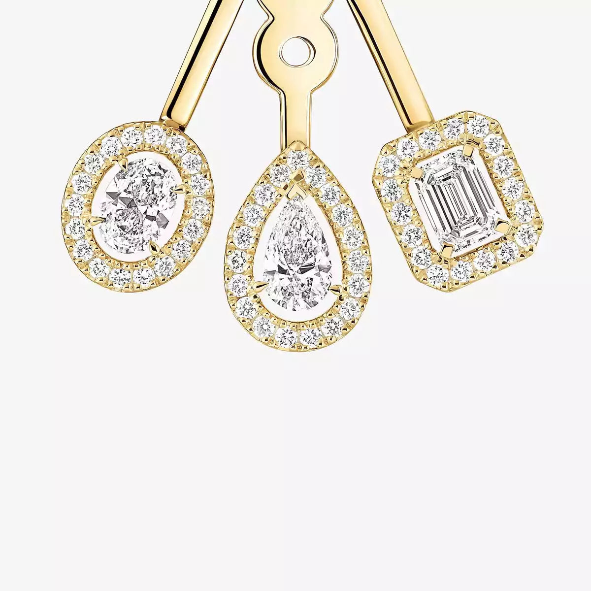 [Dawnora Jewelry] My Twin Trio  Diamond Earrings